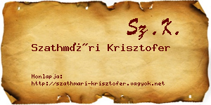 Szathmári Krisztofer névjegykártya