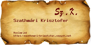 Szathmári Krisztofer névjegykártya